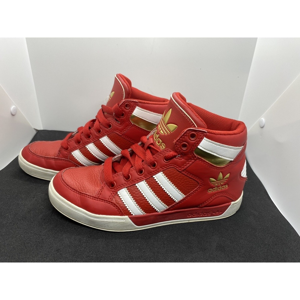 Adidas EVH Red White Gold High Top Sneakers FV5733 Kids Sz 4 Mens 4